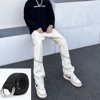 jiaabc Sets New Hip Hop Jackets Men Autumn Winter Streetwear Baseball Uniform Vintage Homme Couple Clothing Casual Fashion Male Pants