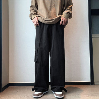 jiaabc Pants Men Retro Japanese European Stylish Hip Hop Cargo Trousers Pantalones Fashion High Street Casual Baggy Students Unisex Ins