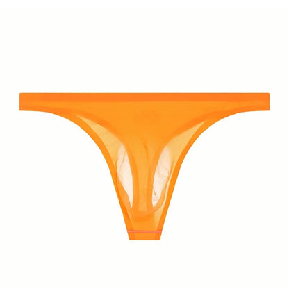 Seamless Transparent Panties Ice Silk Ultra-thin Sexy Penis Pouch Men Underwear G-Strings & Thongs Male Bikini T-Back Underpants