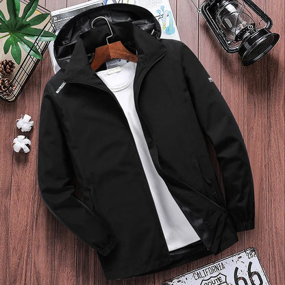 jiaabc Men's Casual Hooded Bomber Jacket Spring summer Hip Hop Windbreaker waterproof Sportswear Jackets and Coats men clothing 7XL 8XL