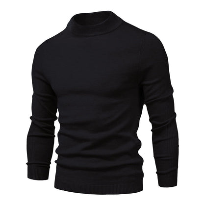 New Winter Turtleneck Thick Mens Sweaters Casual Turtle Neck Solid Color Quality Warm Slim Turtleneck Sweaters Pullover Men