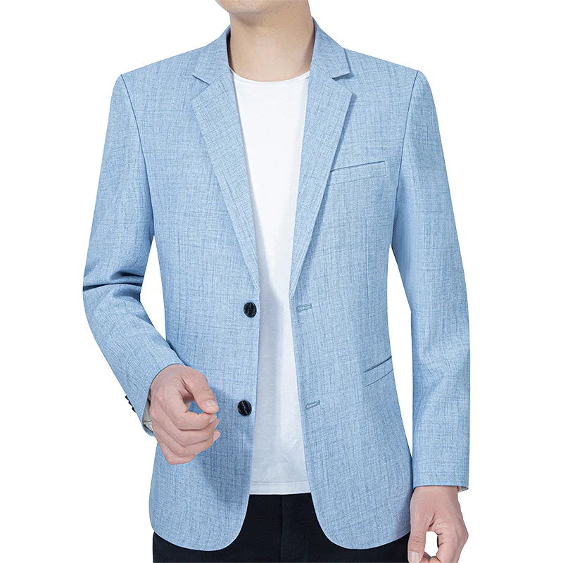 jiaabc  Men's Suit Jacket Thin Blazers Spring Autumn Solid Business Casual Suit Jacket Men Clothing Blazer Hombre Coats