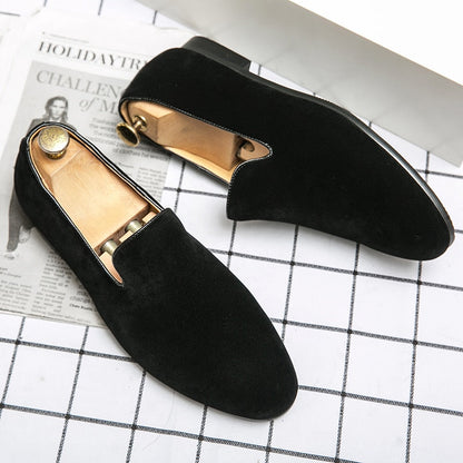 jiaabc Suede Leather Shoes Men Mules Classic Business For Male Luxury Driving Shoes Men Loafers Design Shoes Slip-On Men Dress Shoes