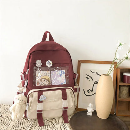 Schoolbag Waterproof Women Backpack Teenager Girl Kawaii BookBag Laptop Rucksack Cute Student School Bag Mochila Female Bagpack