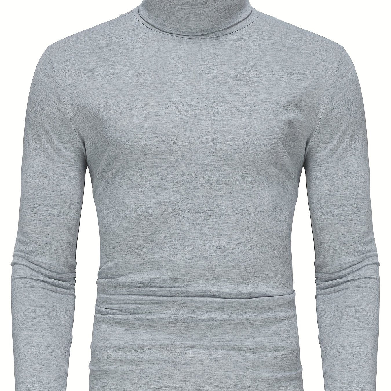 Stylish Multicolor Bottoming Shirt, Men's Turtleneck Long-sleeved T-shirt