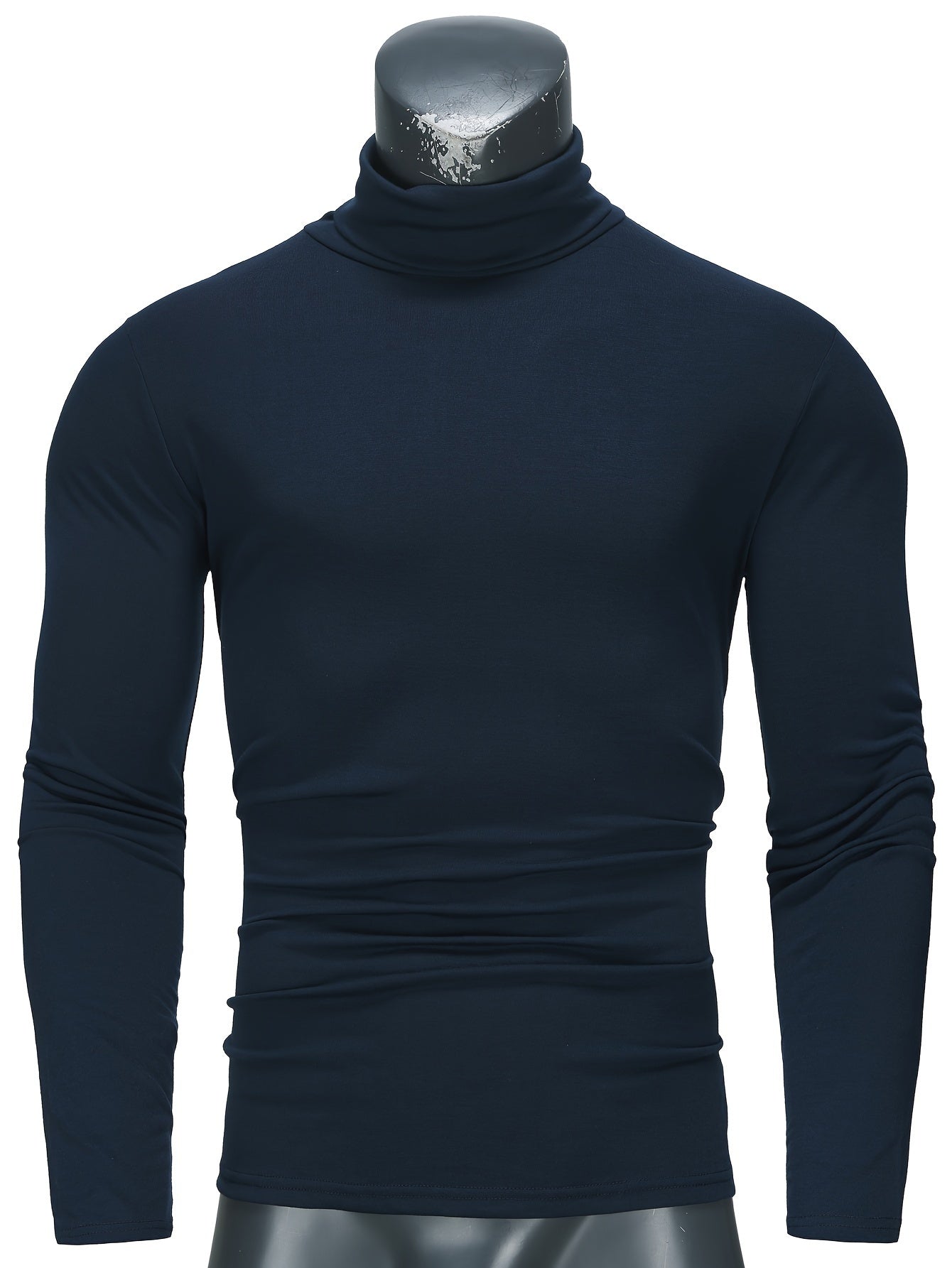 Stylish Multicolor Bottoming Shirt, Men's Turtleneck Long-sleeved T-shirt