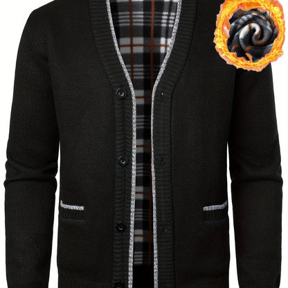 Men's V-neck Cardigan Casual Knit Jacket For Fall Winter Men Clothes Best Sellers