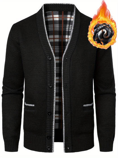 Men's V-neck Cardigan Casual Knit Jacket For Fall Winter Men Clothes Best Sellers