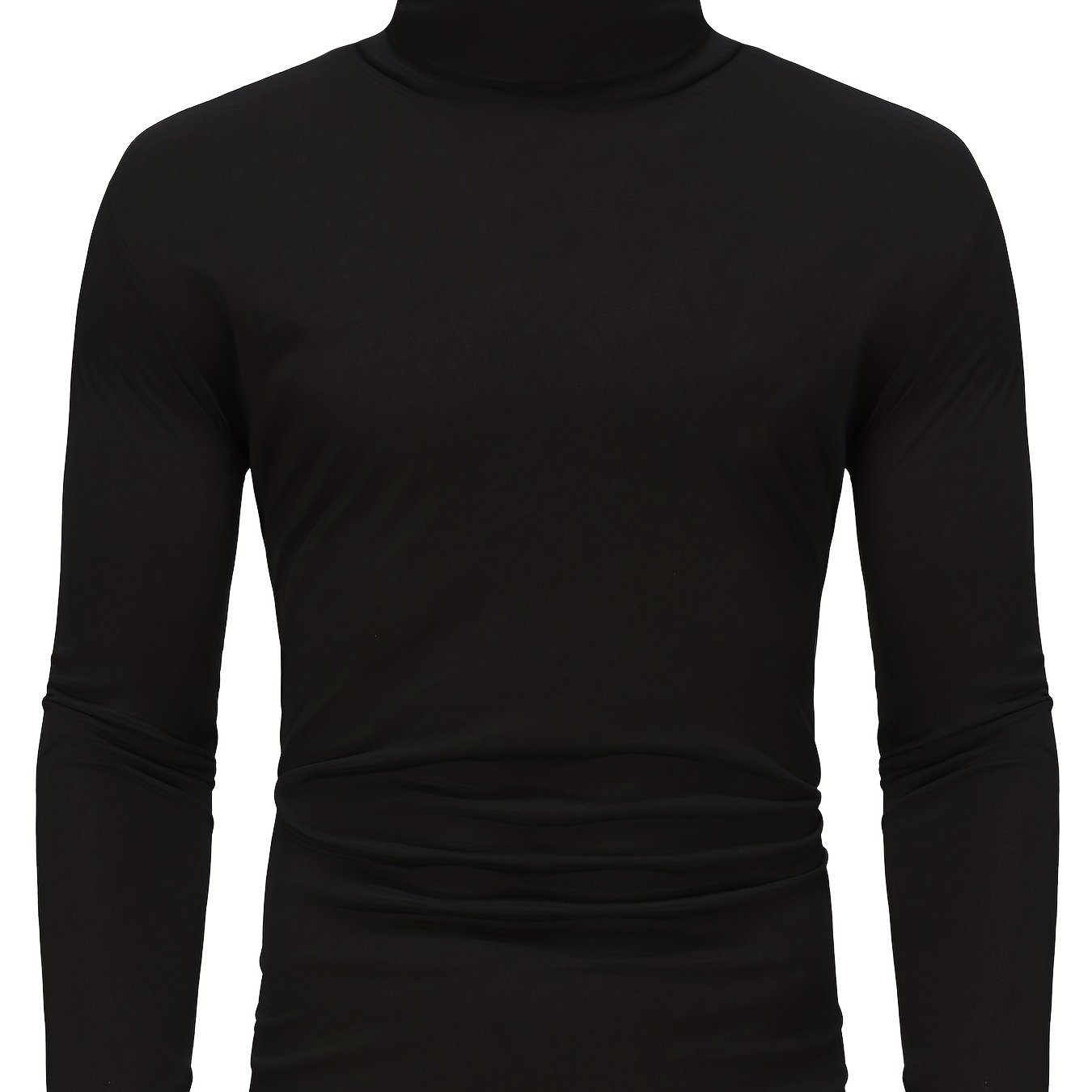 Stylish Multicolor Bottoming Shirt, Men's Turtleneck Long-sleeved T-shirt