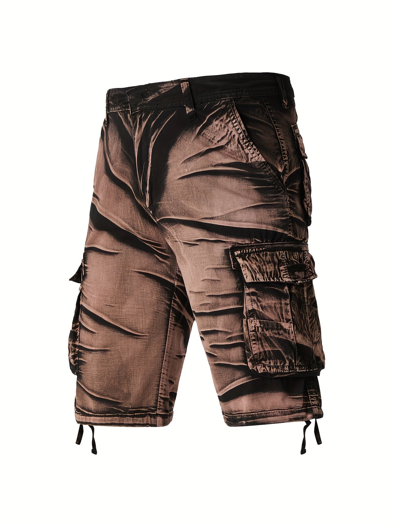 Mens Camo Cargo Shorts - Comfortable Cotton, Breathable & Quick-Dry - Embroidered, Loose Fit with Multipurpose Flap Pockets - Ideal for Hiking, Fishing & Outdoor Adventures