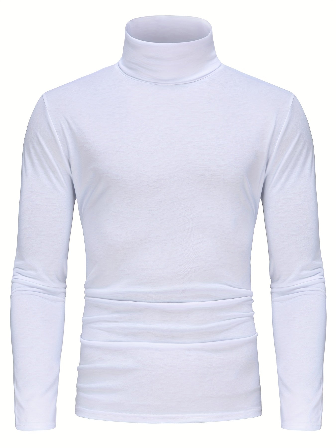 Stylish Multicolor Bottoming Shirt, Men's Turtleneck Long-sleeved T-shirt