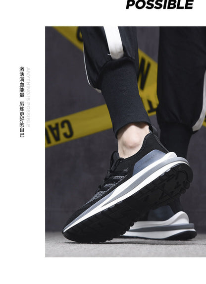 jiaabc jiaabc men's shoes spring and summer new men's sports shoes casual shoes mesh breathable trendy shoes fashion student running