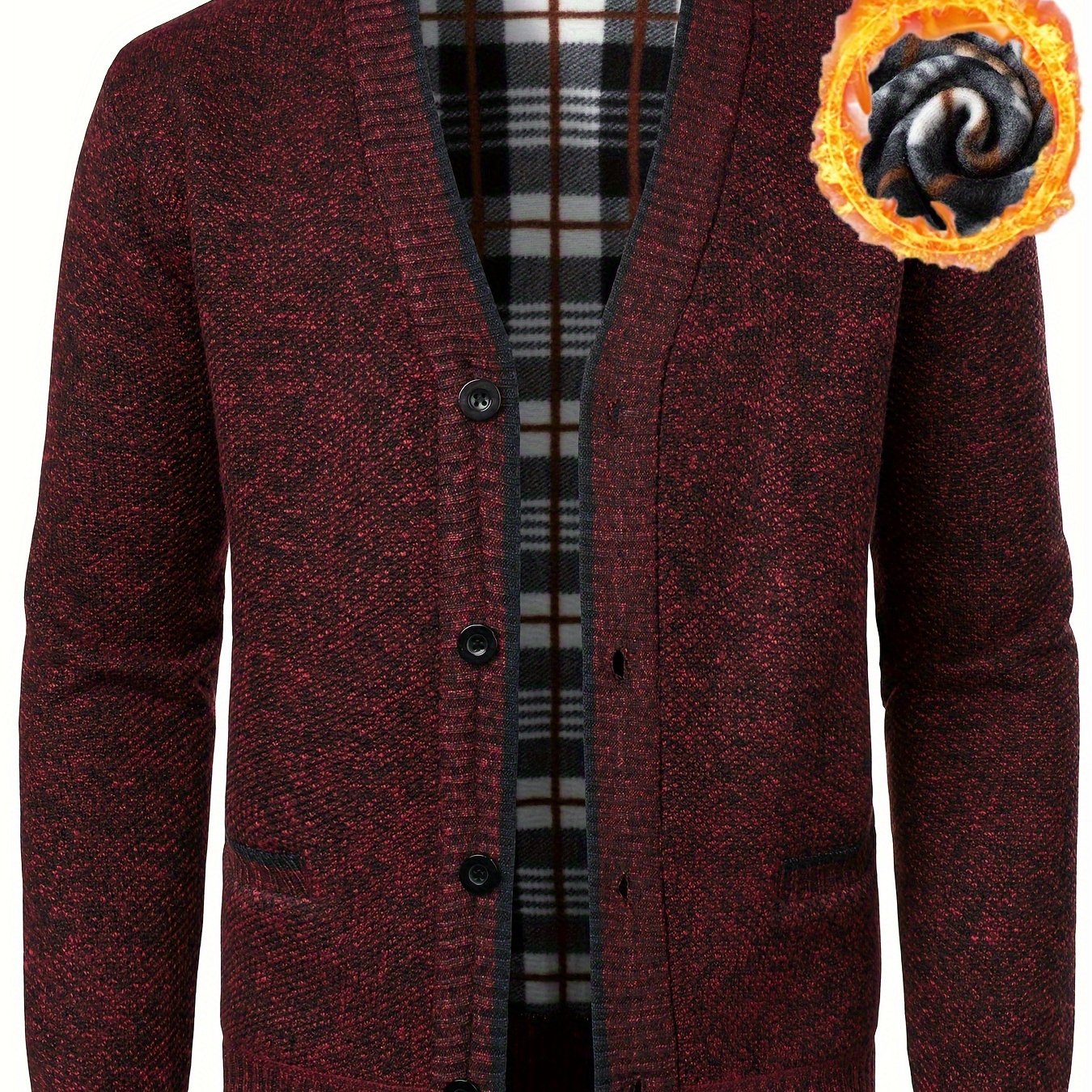 Men's V-neck Cardigan Casual Knit Jacket For Fall Winter Men Clothes Best Sellers