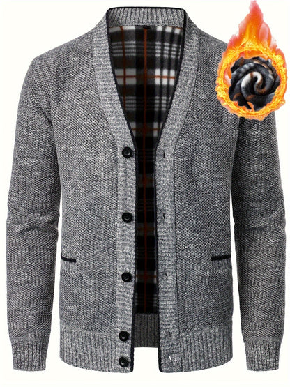 Men's V-neck Cardigan Casual Knit Jacket For Fall Winter Men Clothes Best Sellers