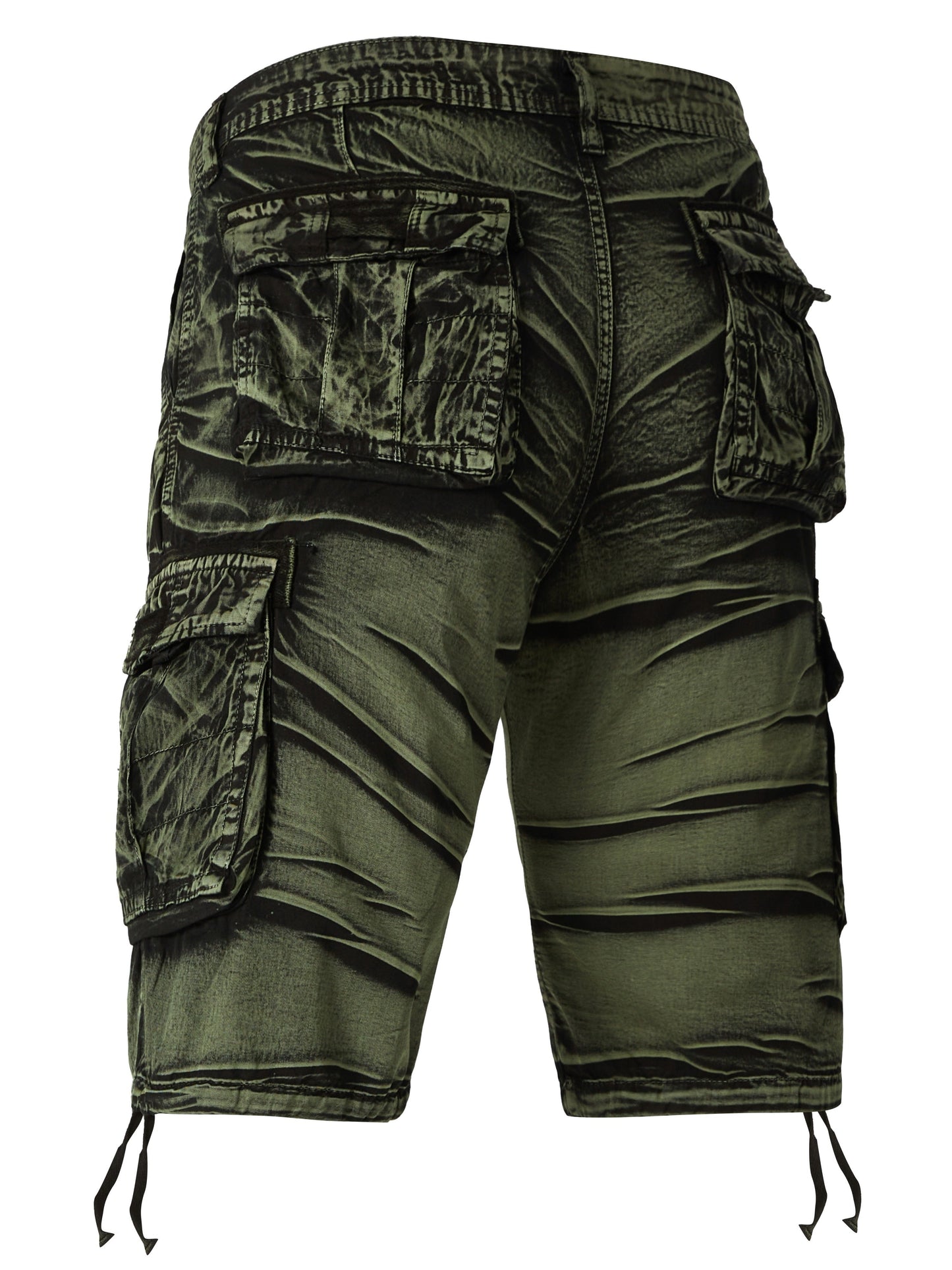 Mens Camo Cargo Shorts - Comfortable Cotton, Breathable & Quick-Dry - Embroidered, Loose Fit with Multipurpose Flap Pockets - Ideal for Hiking, Fishing & Outdoor Adventures