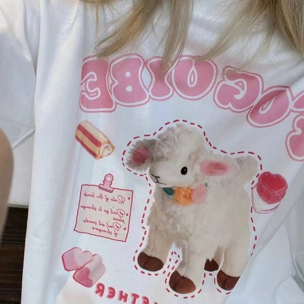 Cute Lamb Graphic T-shirt
