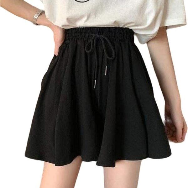High Waist Black Summer Shorts